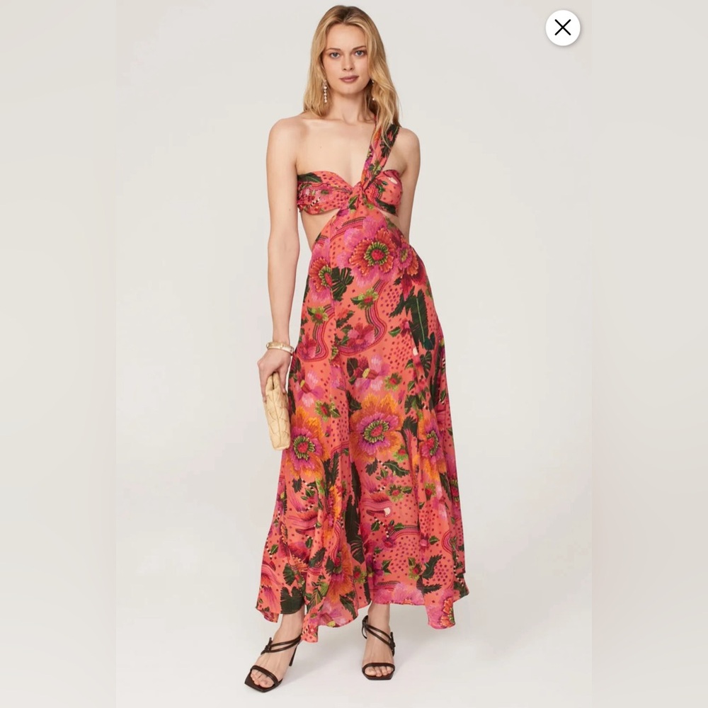 FARM Rio Blooming Garden One-Shoulder Maxi Dress - Picture 3 of 15
